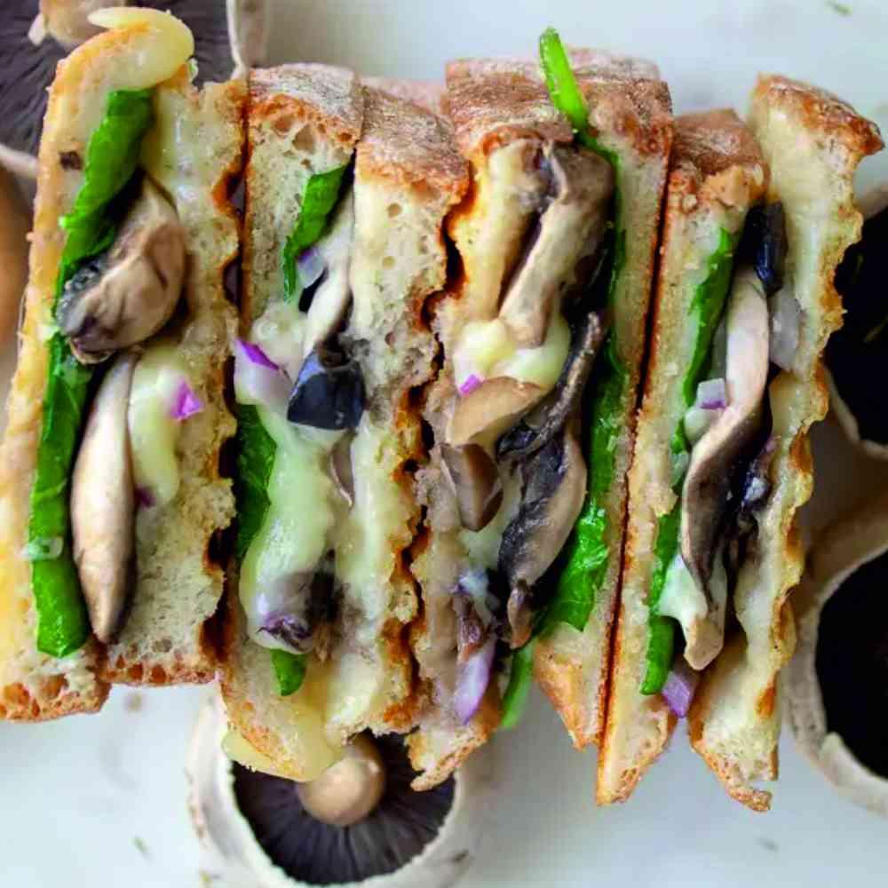 Mushroom and Spinach Sandwich