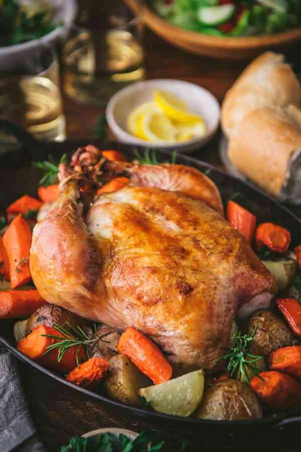 Christmas Roast Chicken with Vegetales