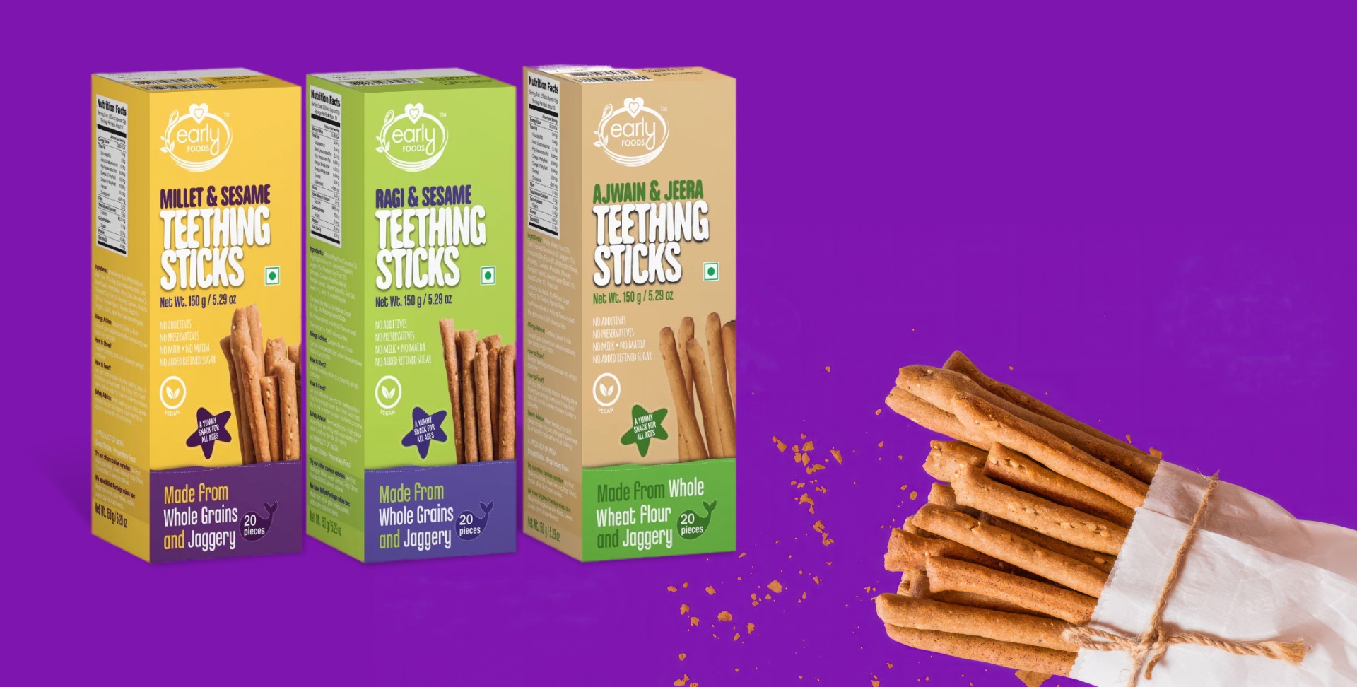 Edible teethers by Early Foods – chewing glory for your young ones!